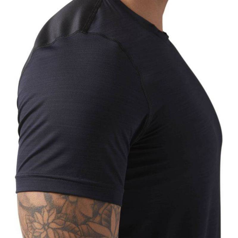 Man T-Shirt Workout Active Chill TECH TOP - black