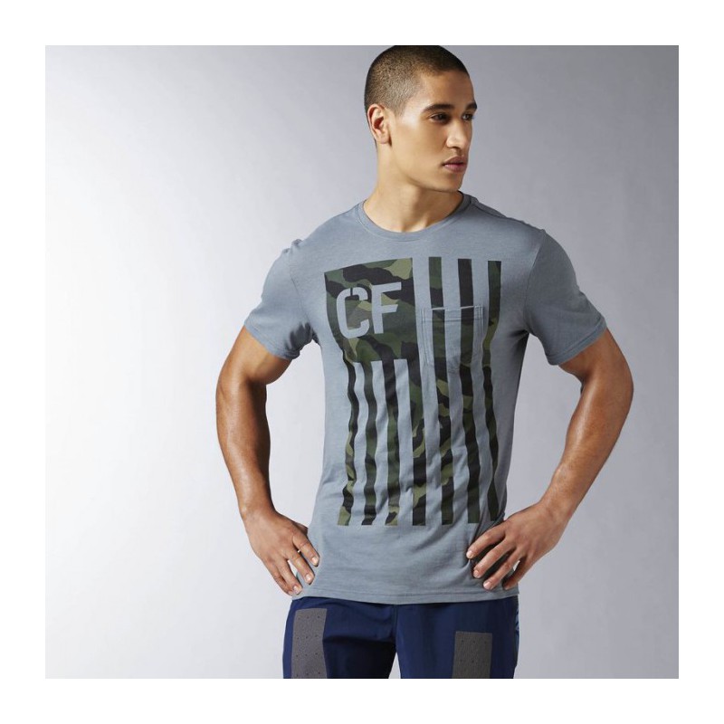 Pánské tričko RCF Camo Flag Pocket Tee AX9675