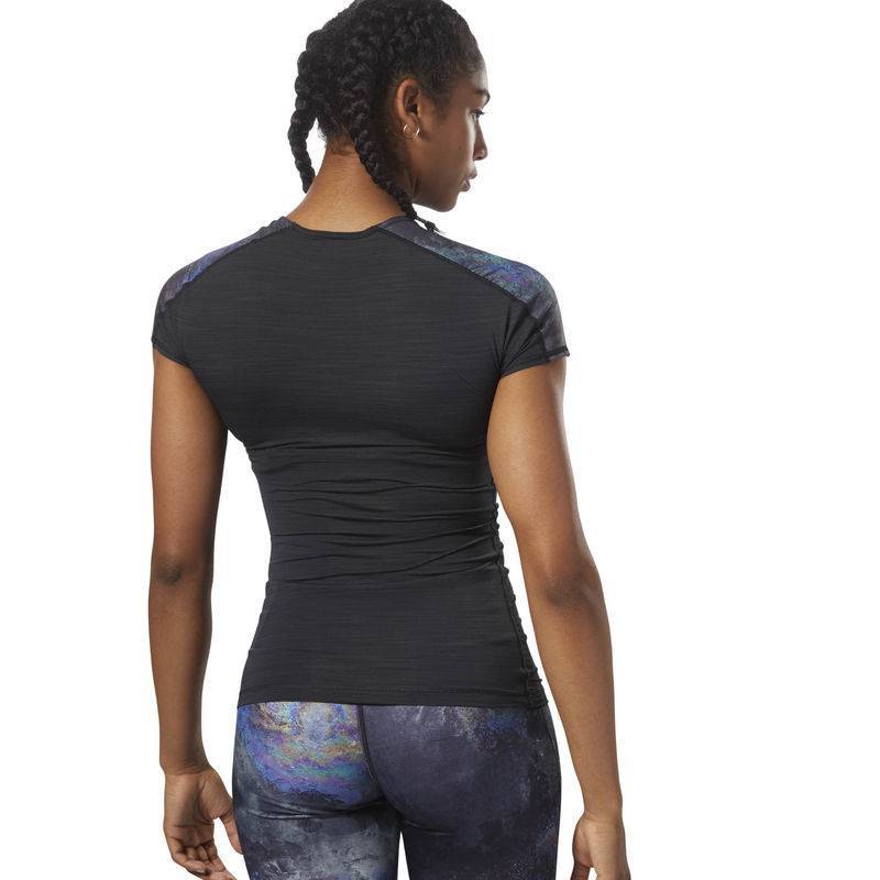 Woman compression T-Shirt OS AC COMP SS T OILSLICK - CY3450
