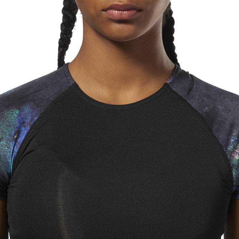 Woman compression T-Shirt OS AC COMP SS T OILSLICK - CY3450