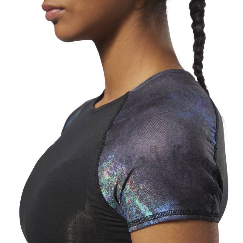 Woman compression T-Shirt OS AC COMP SS T OILSLICK - CY3450