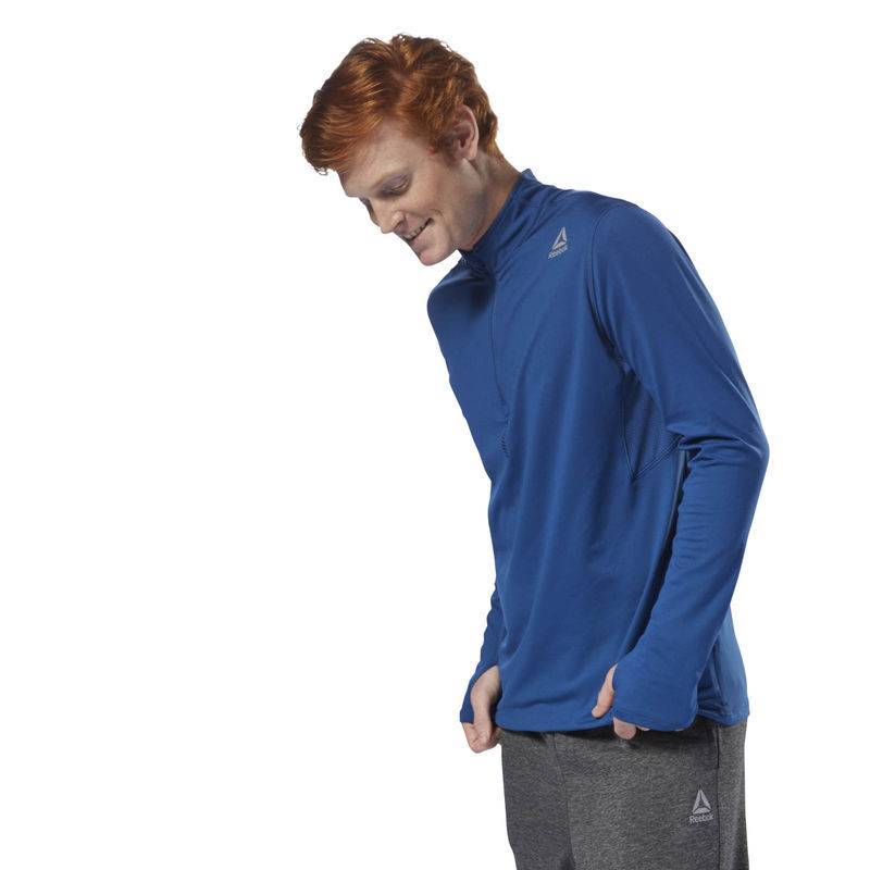 Man hoodie RUN QUARTER ZIP - D92925