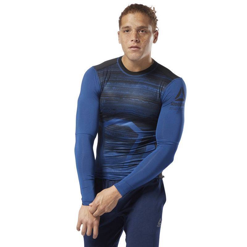 Man compression T-Shirt AC LS Comp Tee - AOP - D93760