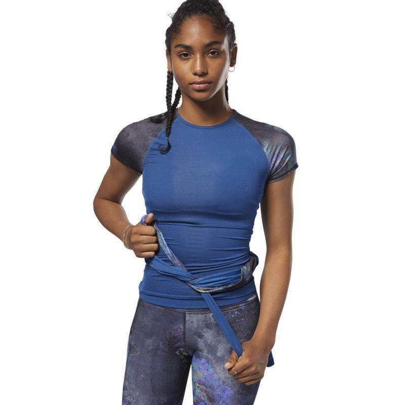 Woman compression T-Shirt OS AC COMP SS T OILSLICK - D93885