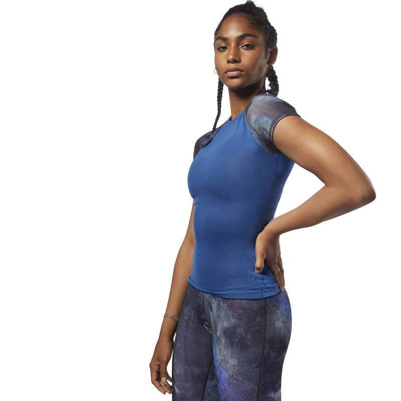 Woman compression T-Shirt OS AC COMP SS T OILSLICK - D93885