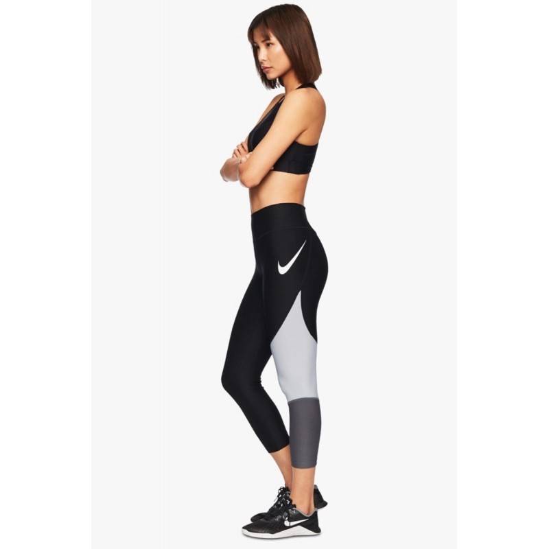 Dámské kompresní legíny Nike POWER CROP HBR FA TEAM černé