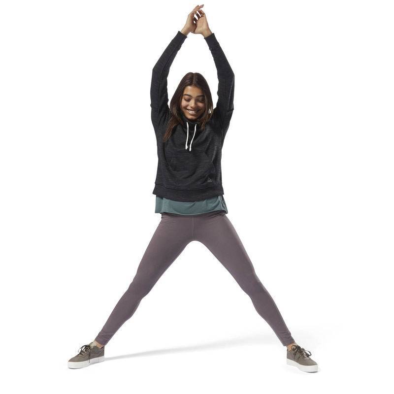 Woman hoodie TE MARBLE COWL NECK - D95546