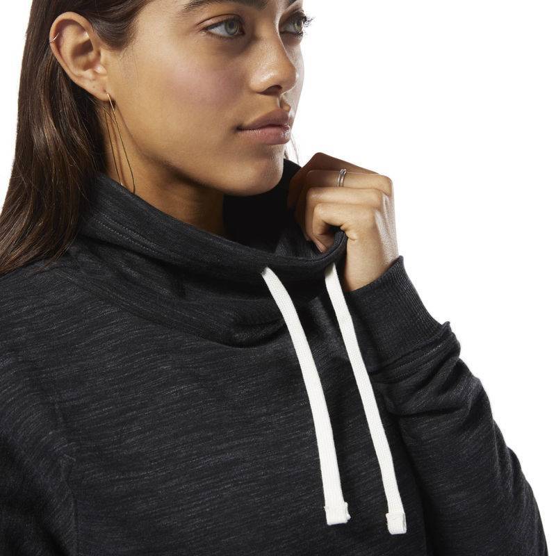 Woman hoodie TE MARBLE COWL NECK - D95546