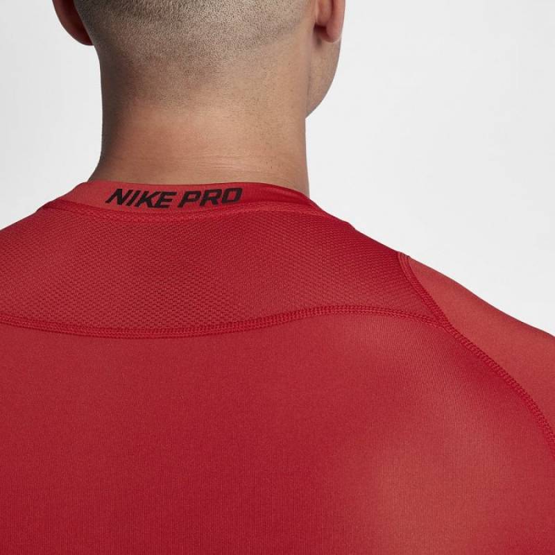 Pánské kompresní tričko Nike s krátkým rukávem - Nike Pro red