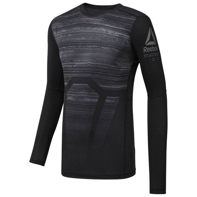 Man compression T-Shirt AC LS Tee - AOP - CY4888