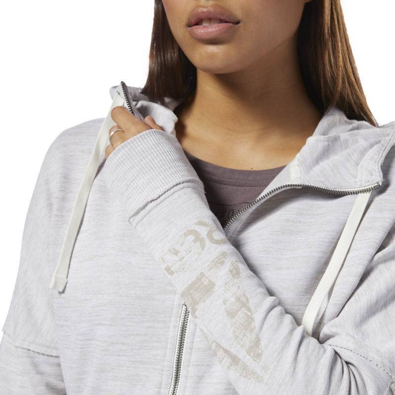 Woman hoodie TE MARBLE LOGO FZ - CY3600