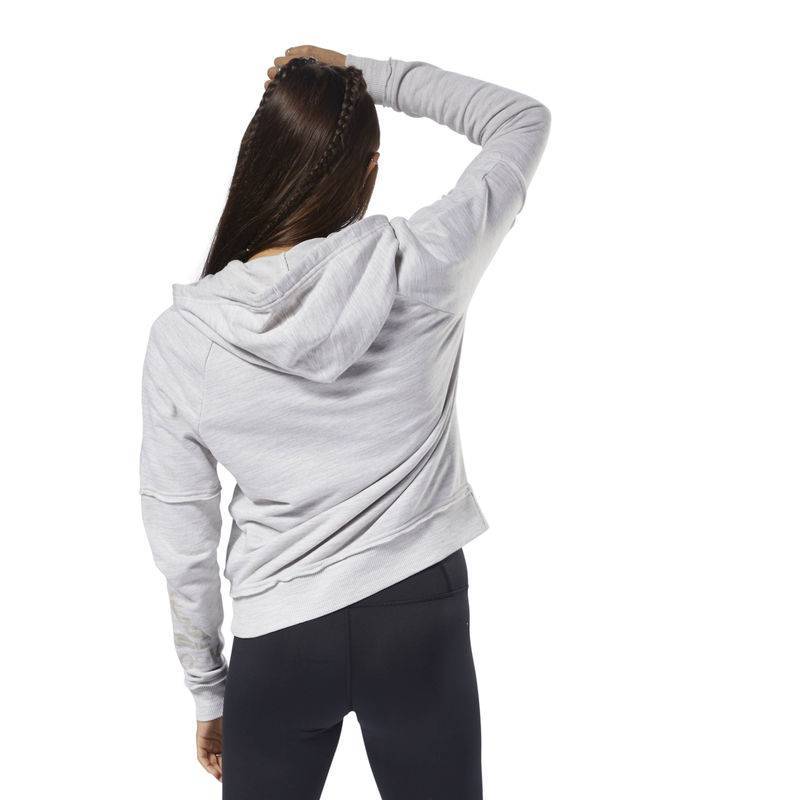 Woman hoodie TE MARBLE LOGO FZ - CY3600