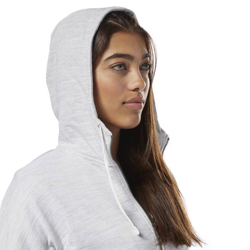 Woman hoodie TE MARBLE LOGO FZ - CY3600