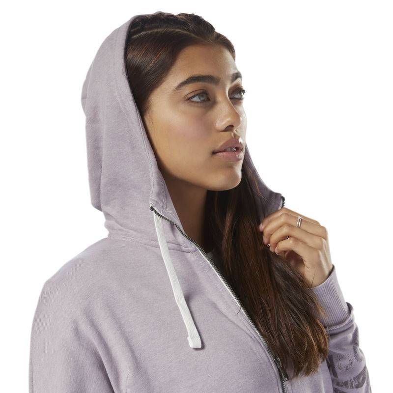 Woman hoodie TE MARBLE LOGO FZ - D95532