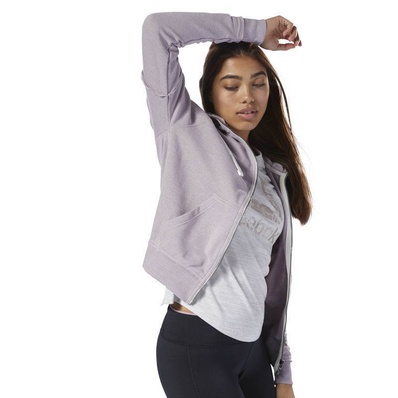 Woman hoodie TE MARBLE LOGO FZ - D95532