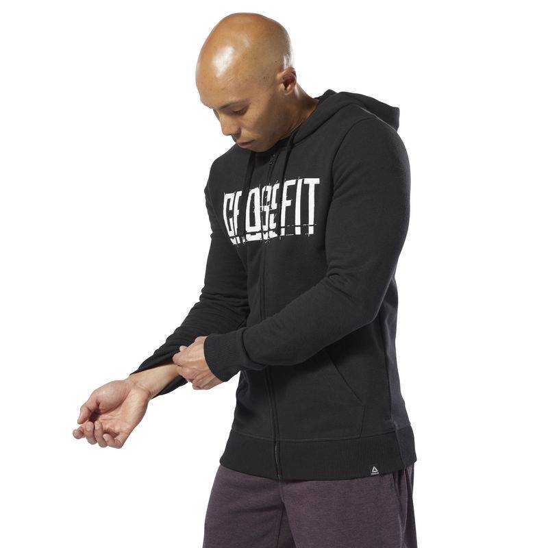 Herren Sweatshirt Reebok CrossFit Zip Hoodie - DU4614
