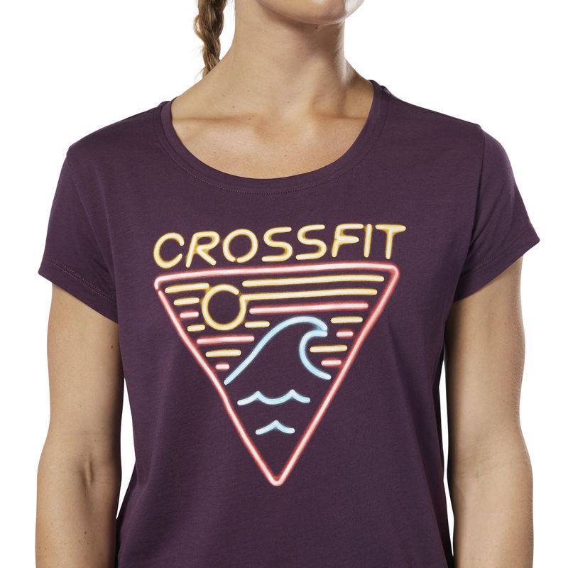 Woman T-Shirt Reebok CrossFit Neon Retro Easy Tee - DU4596