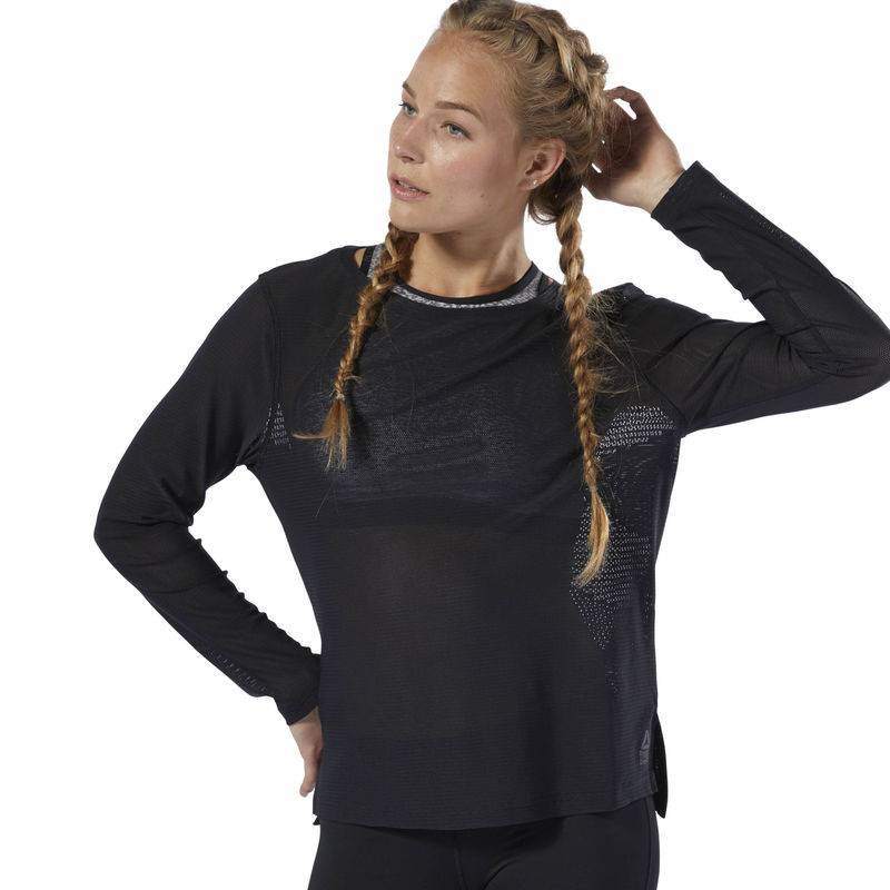 Woman T-Shirt Reebok CrossFit Jacquard LS Tee - DU5109