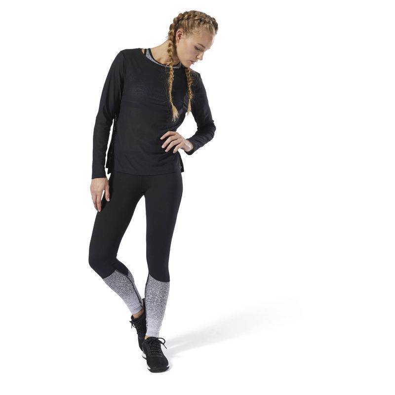 Dámské tričko Reebok CrossFit Jacquard LS Tee - DU5109