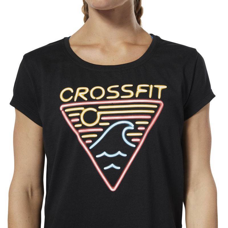 Woman T-Shirt Reebok CrossFit Neon Retro Easy Tee - DP6219