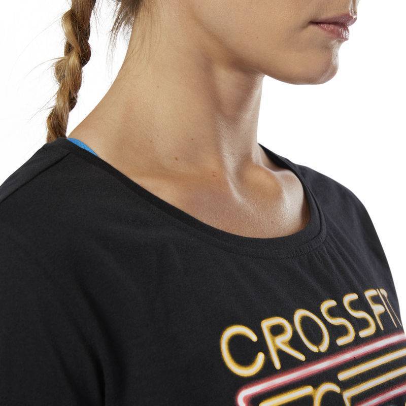Woman T-Shirt Reebok CrossFit Neon Retro Easy Tee - DP6219