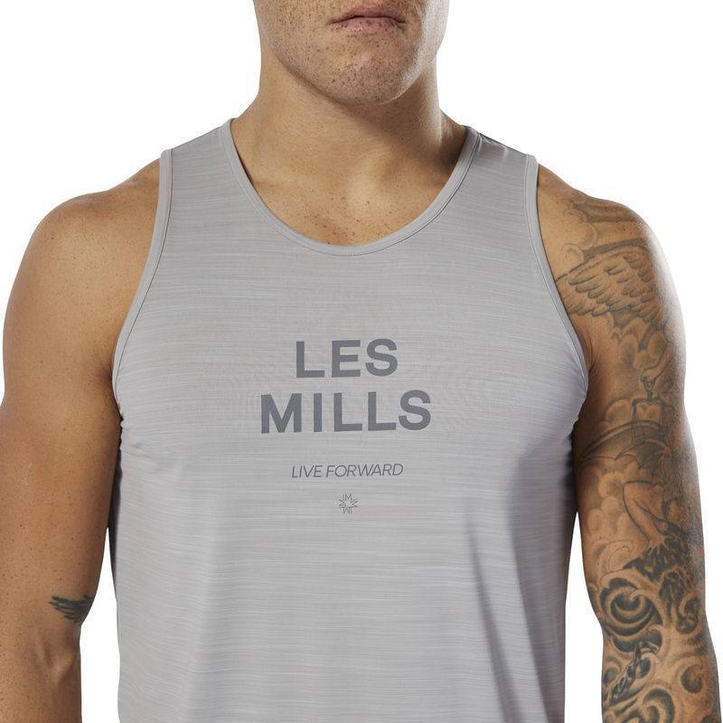 Herren T-Shirt Les Mills Active Chill TANK - DV2719