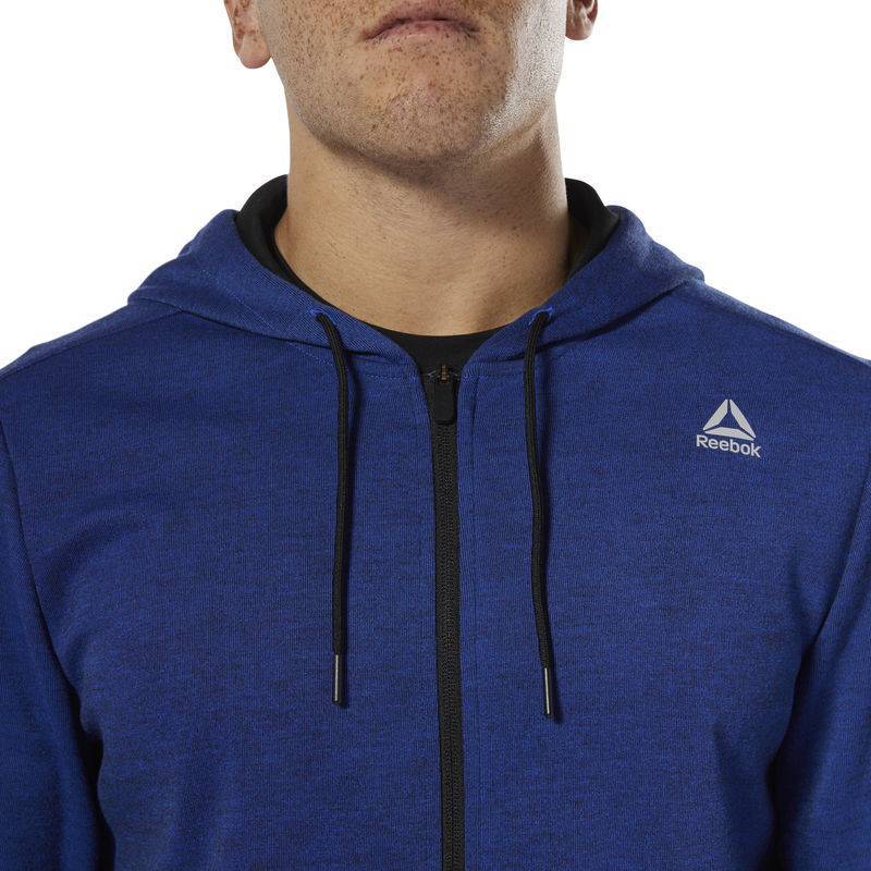 Pánská mikina WOR MEL DBL KN FZ HOODIE - DU2157