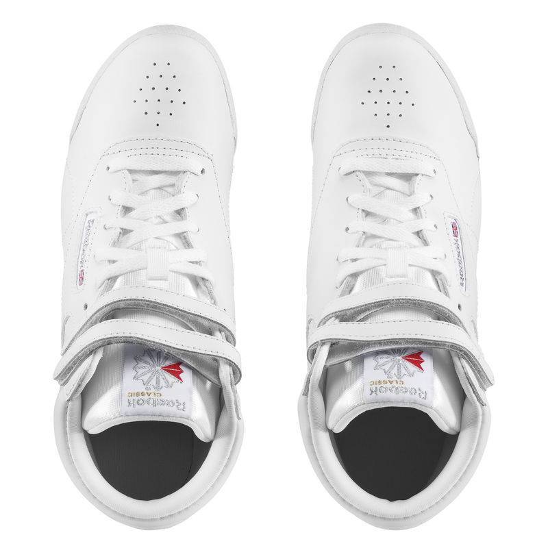 Dětské závodní bílé boty na aerobik Reebok Freestyle HI f/s Classic - CN2553