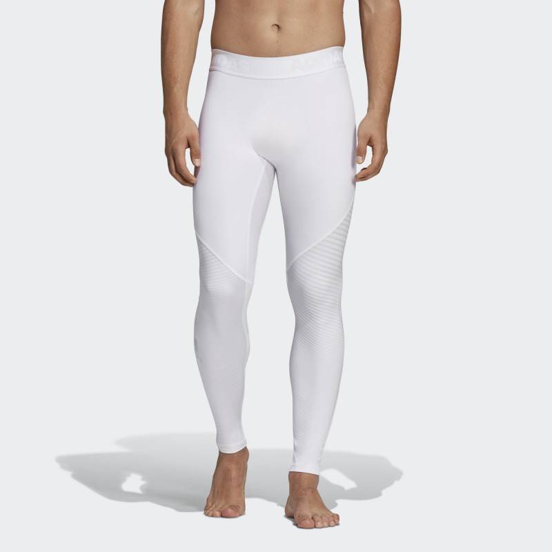 Man Tight Alphaskin Sport Graphic Long white