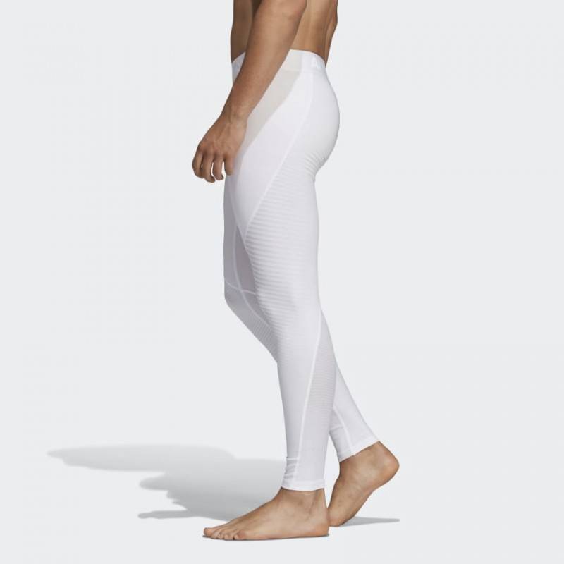 Man Tight Alphaskin Sport Graphic Long white