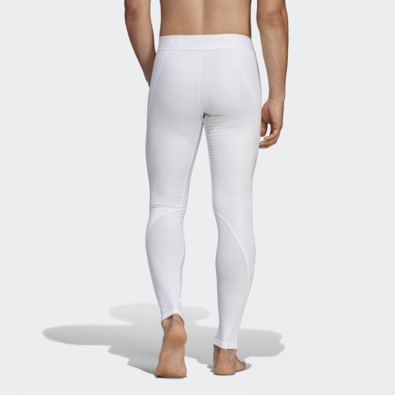 Man Tight Alphaskin Sport Graphic Long white