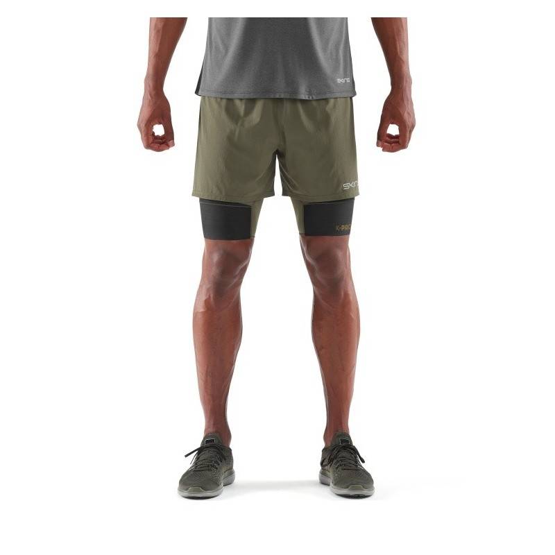 Man compression Shorts 2v1 K-PROPRIUM Superpose Half Tights Utility/Black