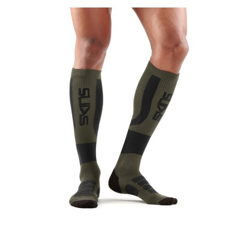 Herren Kniestrümpfe Skins Essentials Comp Active Midw schwarz