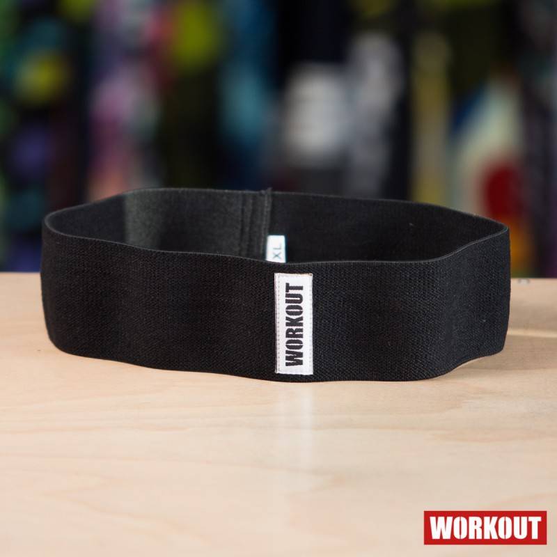 Fitness Band WORKOUT - Textil/schwarz