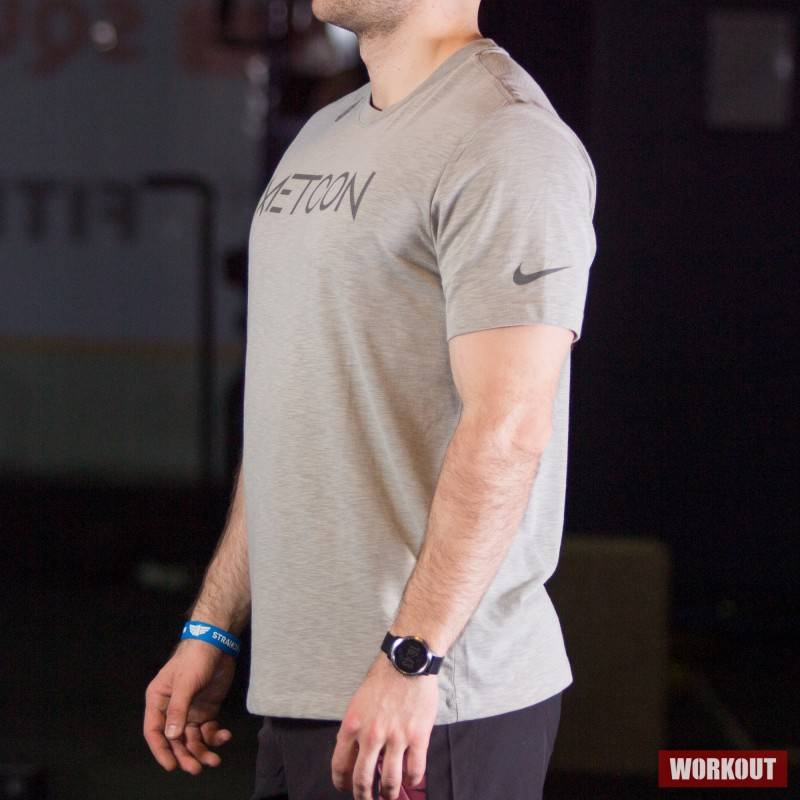 Pánské tričko Nike Metcon - šedo zelené