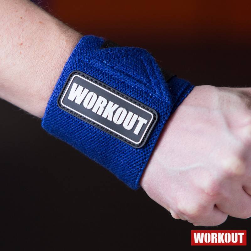Handgelenkbandagen WORKOUT 48 cm - blau