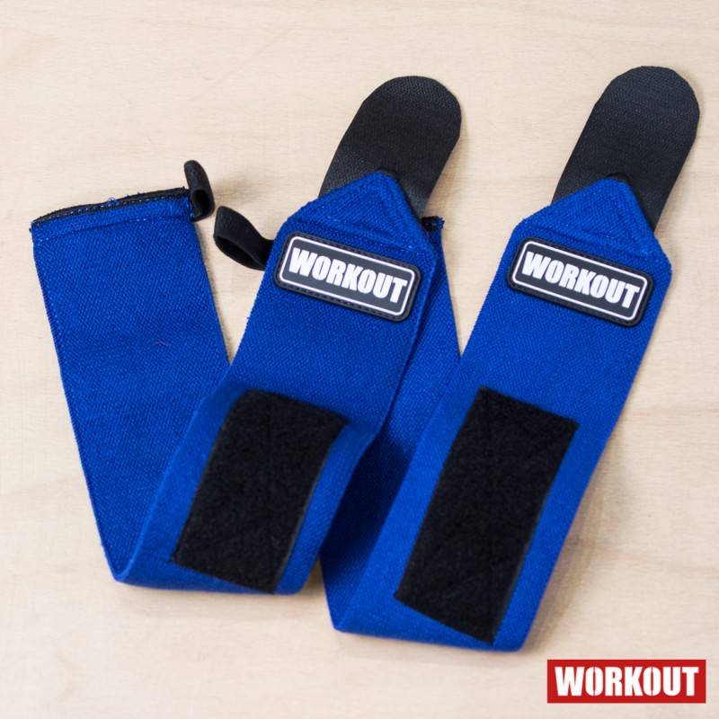 Wrist wraps 48 cm WORKOUT - blue