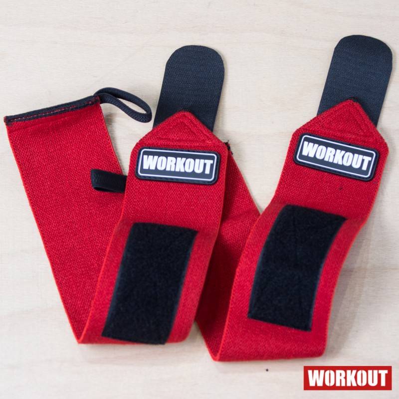 Handgelenkbandagen WORKOUT 30 cm - rot