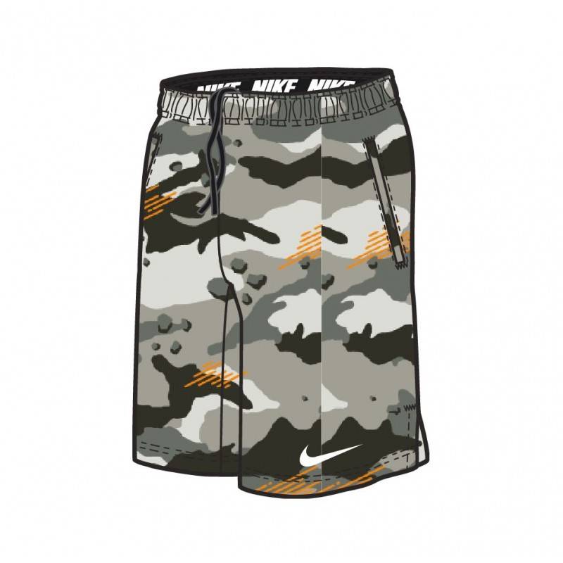 Pánské tréninkové šortky Nike šedé - camo green