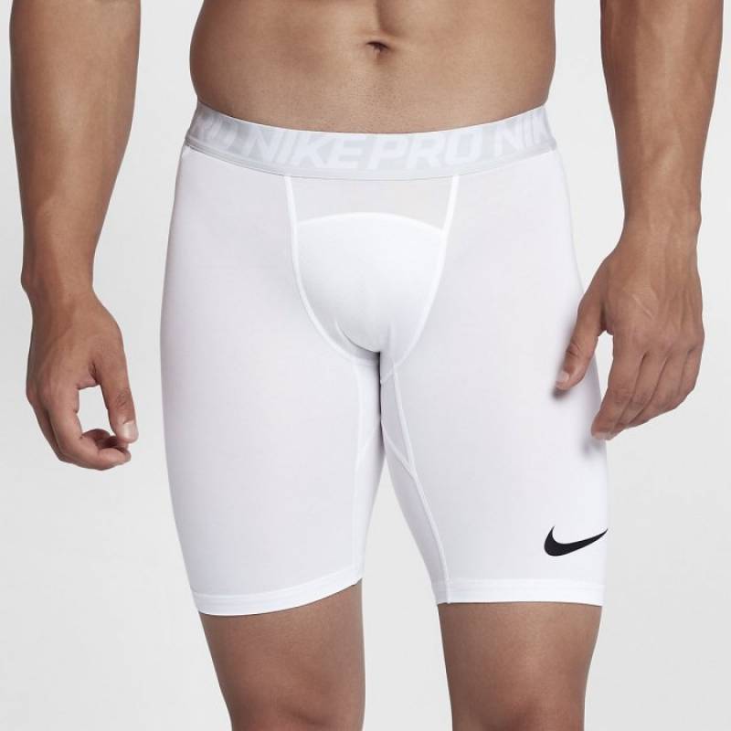 Herrenshorts kompressions Nike Pro - weiss