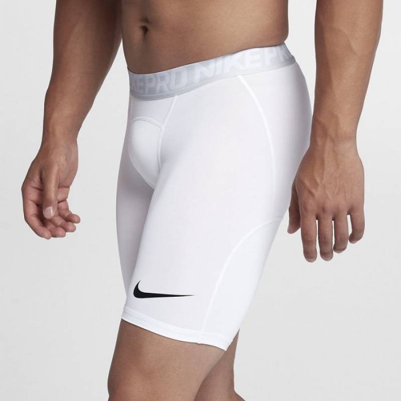 Herrenshorts kompressions Nike Pro - weiss