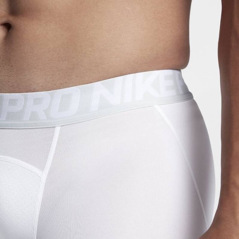 Herrenshorts kompressions Nike Pro - weiss