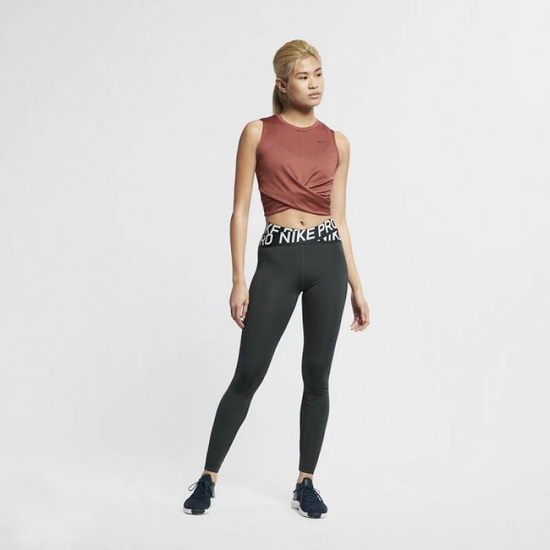 Dámské tréninkové legíny NIKE INTERTWIST Khaki BV6189-346