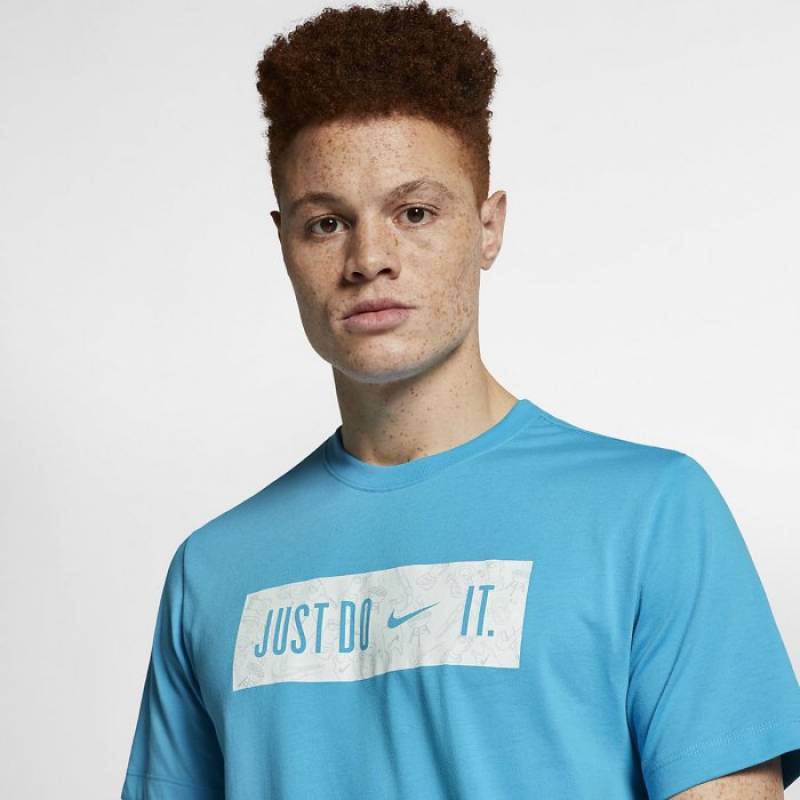 Man T-Shirt Just do it Swoosh - blue