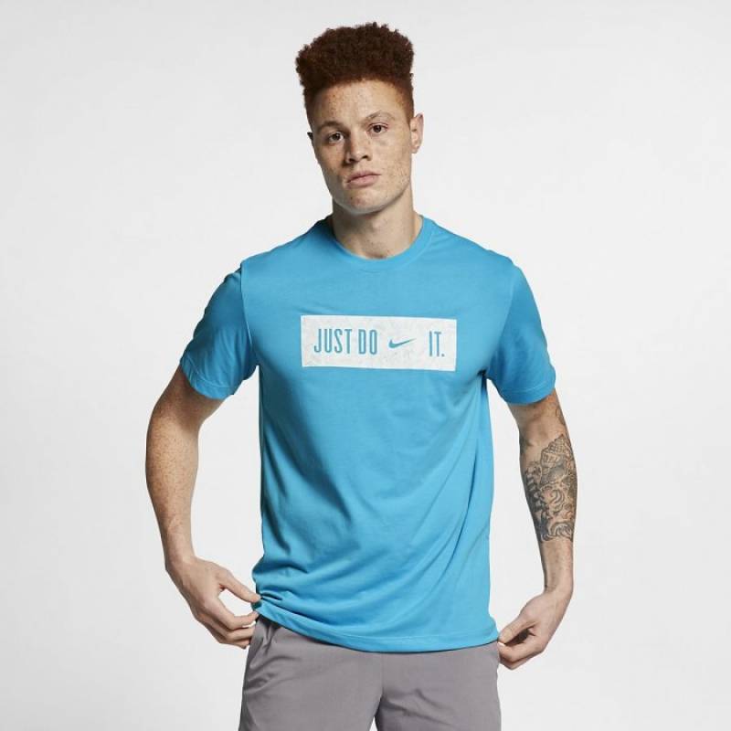 Man T-Shirt Just do it Swoosh - blue
