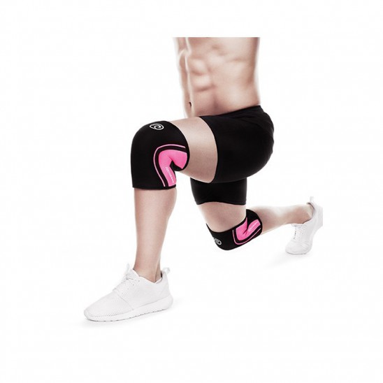 Rehband Bandáž kolene 5 mm - černá/růžová