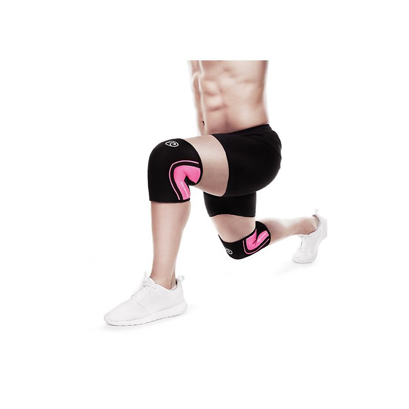 Kniebandage 5 mm - schwarz/rosa 