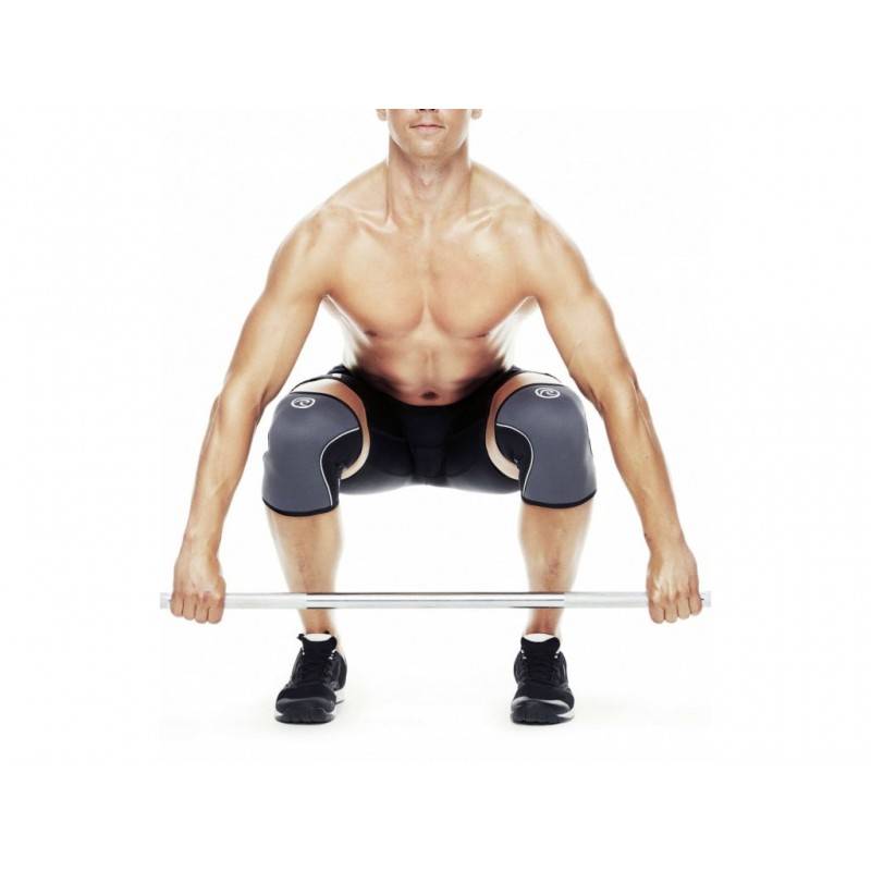 Bandáž kolene RX 7 mm - šedo / černé