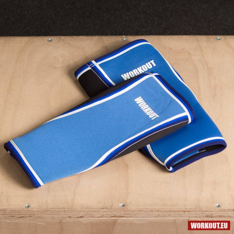 Shin sleeve WORKOUT - blue 5 mm (pair)