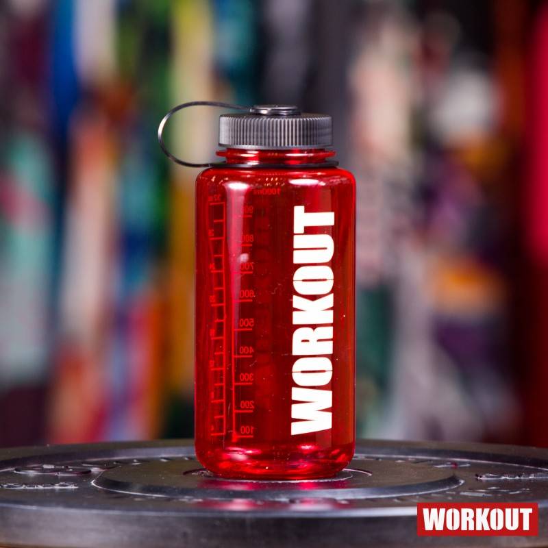 Láhev na pití WORKOUT 1000 ml - červená Tritan